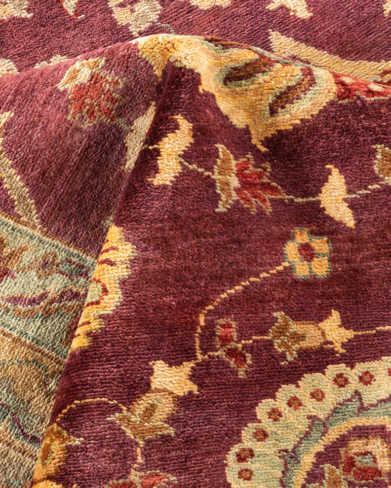 Eclectic, One-of-a-Kind Hand-Knotted Area Rug Red, 11' 8" x 18' 2"