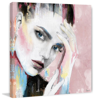"Doubtful Pose II" Painting Print on Wrapped Canvas, 40"x40"