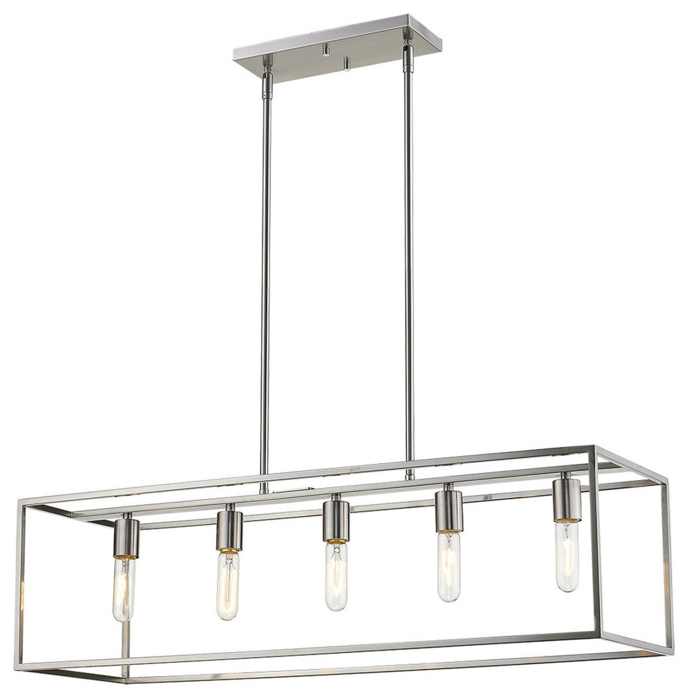 Cobar 5-Light Satin Nickel Island Pendant