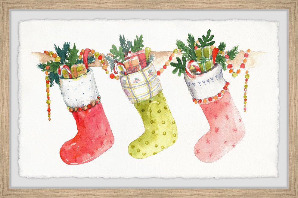 "Santa Was Here" Framed Painting Print, 30x20