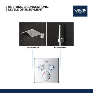 Grohe 29 141 Grohtherm Two Function Thermostatic Valve Trim Only - Starlight