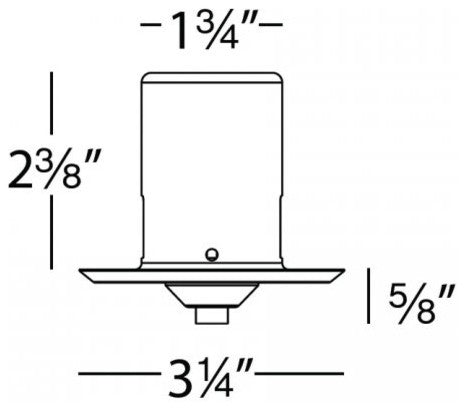 Miniature Low Profile Round Quick Connect Canopy With Wire Housing, Chrome