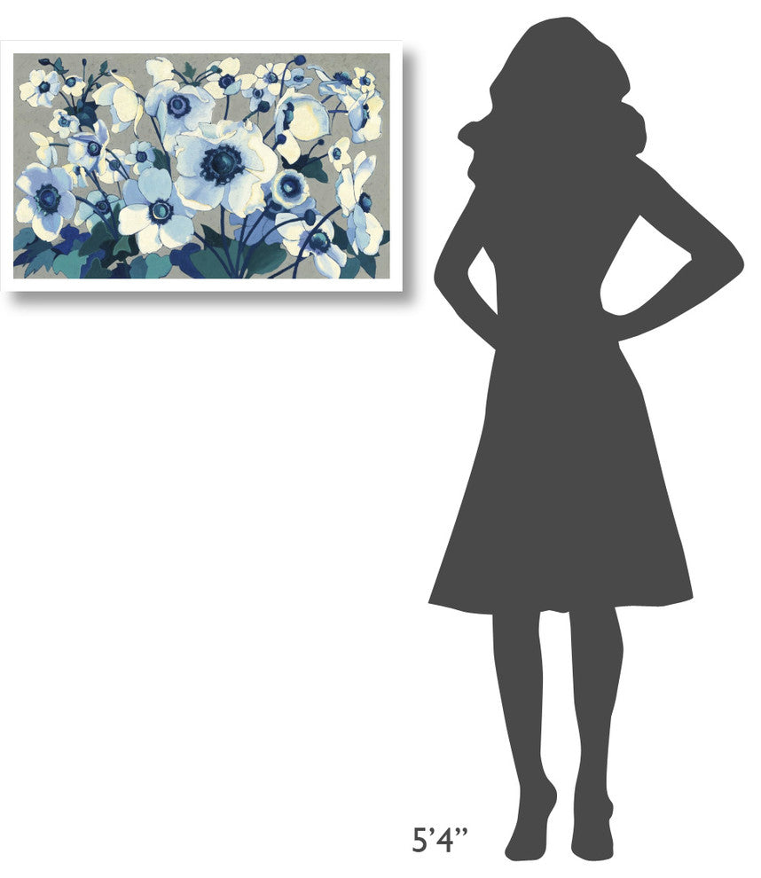 "Anemones Japonaises I" Digital Paper Print by Shirley Novak, 32"x20"
