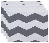 Geometric Decorative Placement, Classic Gray, Set of 4