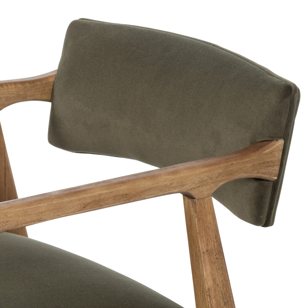 Tyler Armchair, Modern Velvet Loden