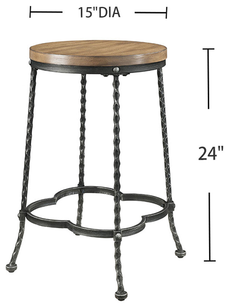 5-Piece Counter Height Set, Walnut/Antique Black