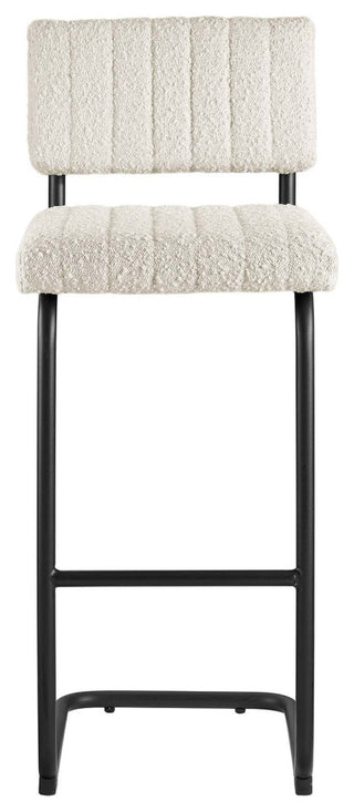 Parity Boucle Bar Stools, Set of 2, Black Ivory