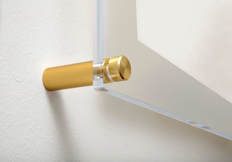 23"x 33" Double Panel Acrylic Wall Frame For 20"x30" Art, Gold Hardware