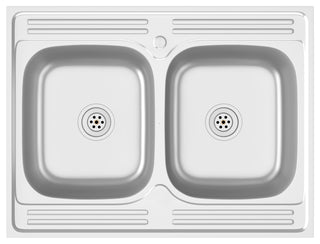 vidaXL Undermount Kitchen Sink with Strainer Stainless Steel Sink Rectangular