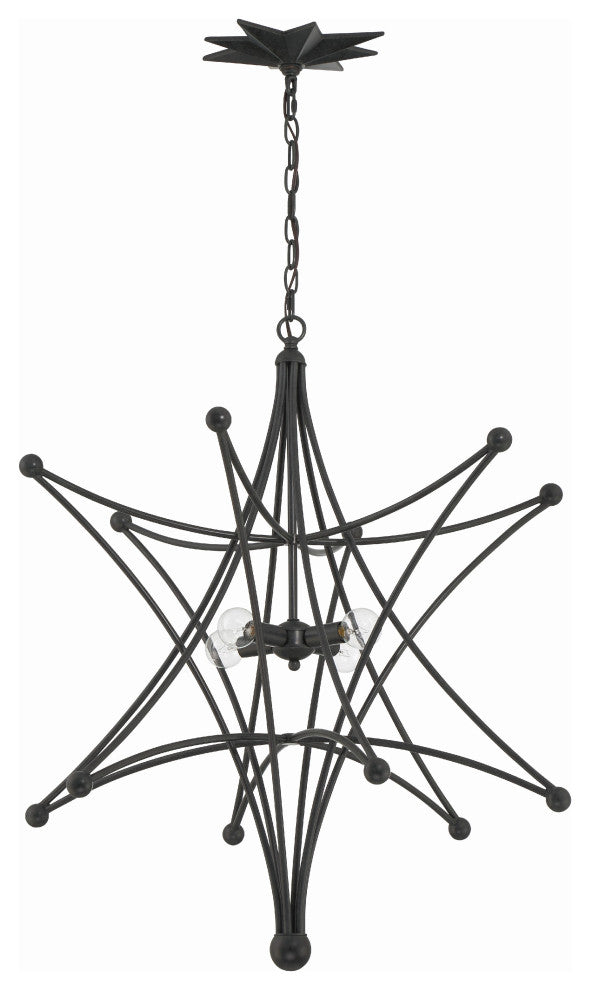 Astro 4-Light Black Chandelier