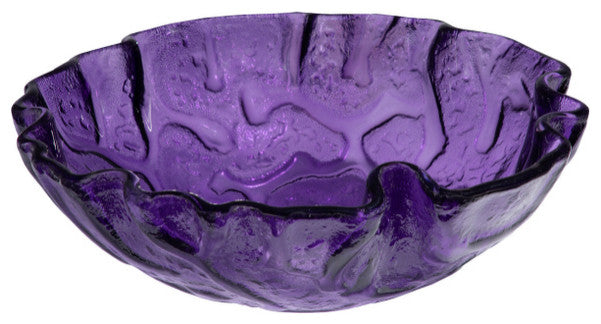Eden Bath EB_GS20 Purple Free form Wave Glass Vessel Sink