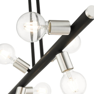 Black Modern, Urban, Scandinavian, Linear Chandelier