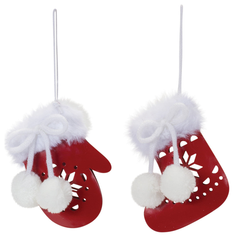 Snowflake Mitten and Stocking Ornament, Set of 12