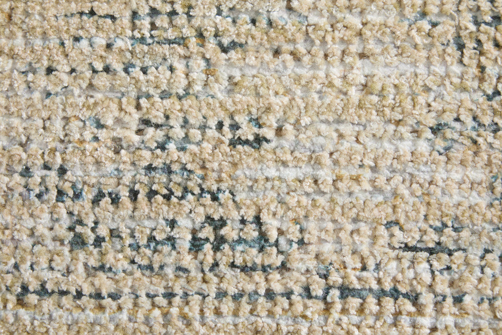 Weave & Wander Ramey Vintage Space Dyed Wool Rug, Tan/Gray, 2'x3'