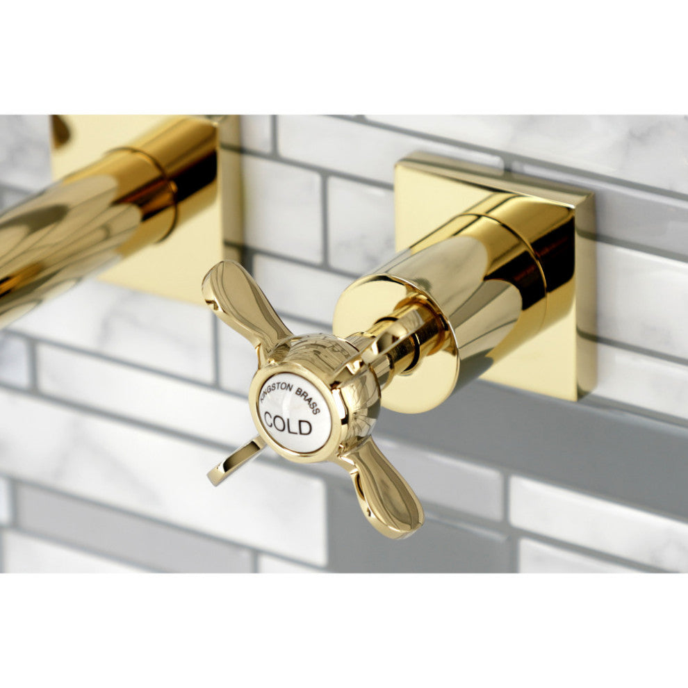 KS6022BEX Wall Mount Tub Faucet, Polished Brass