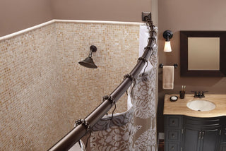 Moen Old World Bronze Adjustable Curved Shower Rod CSR2164OWB