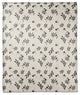 Simple Black Floral 50"x60" Coral Fleece Blanket