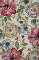HomeRoots 8'x10' Sand Beige Hand Hooked Floral Indoor Area Rug
