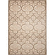 10' X 13' Cream Ikat Non Skid Indoor Outdoor Area Rug
