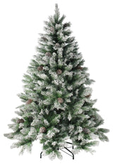 7' Flocked Angel Pine With Pine Cones Artificial Christmas Tree, Unlit