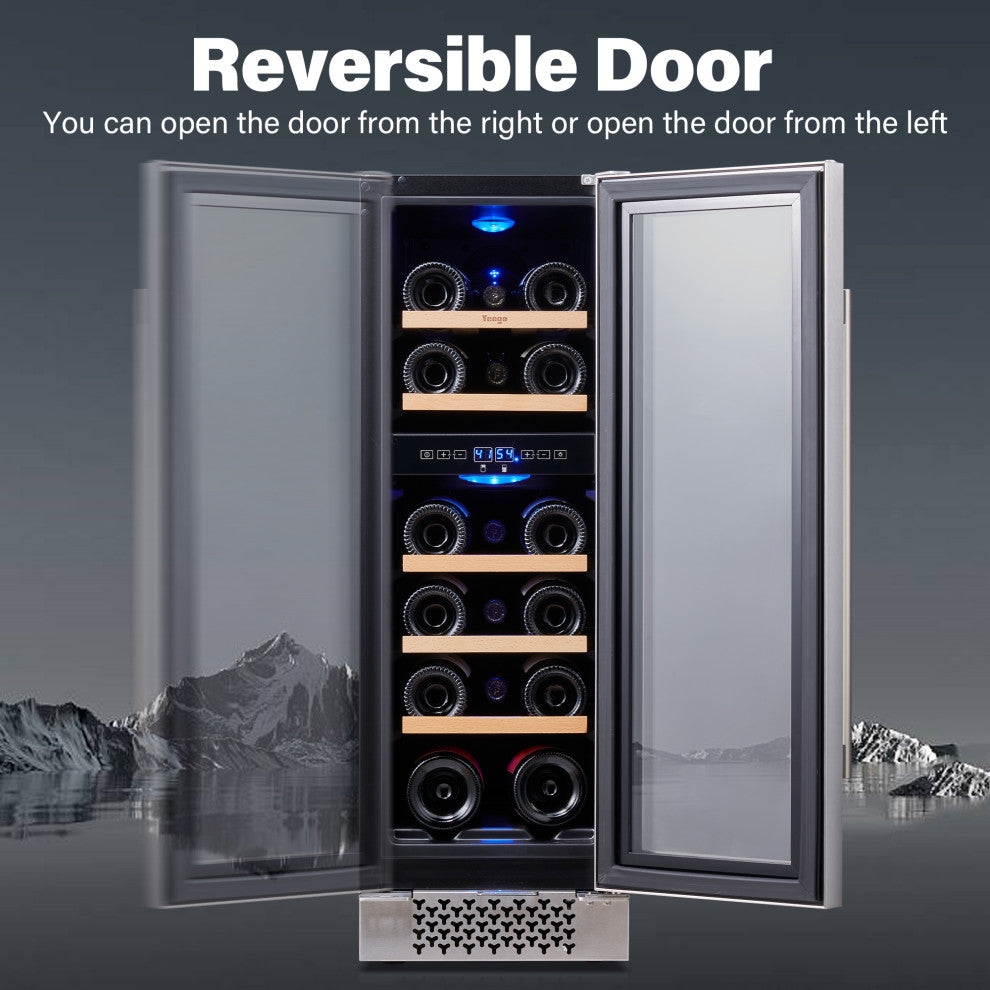 Yeego 12 in. Built-In Wine Refrigerator With Lock - Wine Fridge