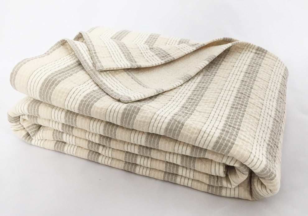 High Cotton Bed Cover in Bedeliastripe, Twin