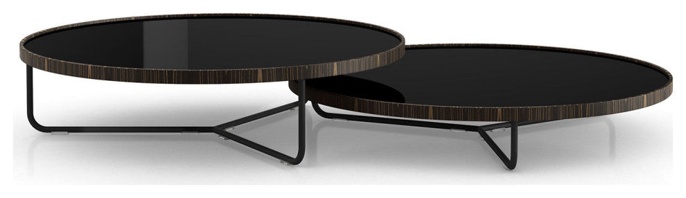 Adelphi Nesting Coffee Tables Black Glass