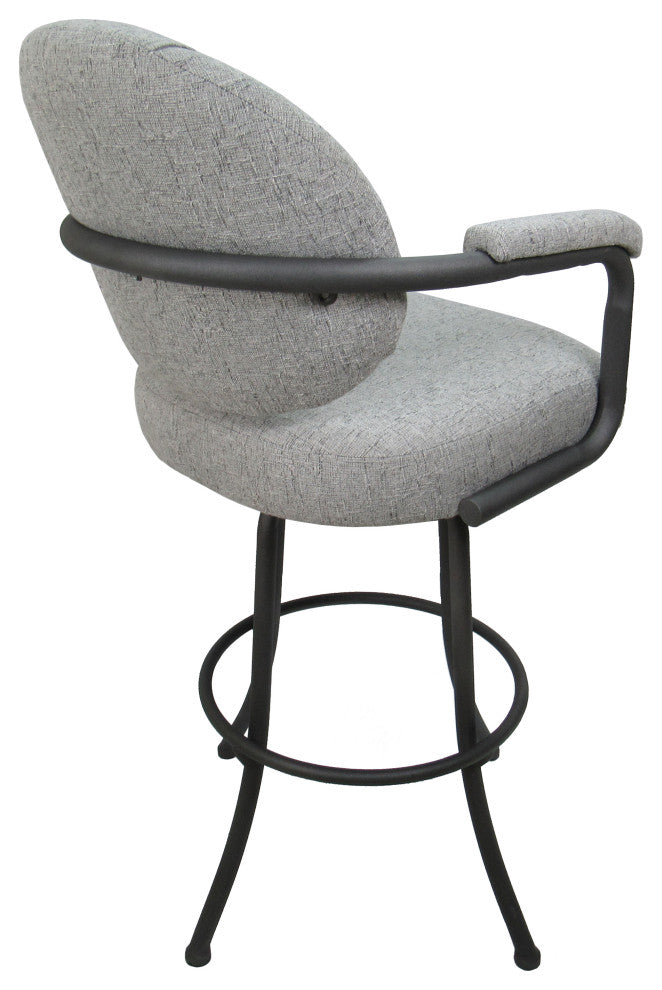 Swivel Counter 26", 30" or Extra Tall 34" Metal Bar Stool M-70, Hemsath Slate - Gray, 30"