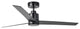 54-inch Industrial Ceiling Fans without Light, Black