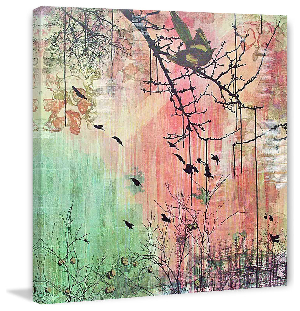 "Magpie and Persim" Print on Canvas by Tracy Silva Barbosa