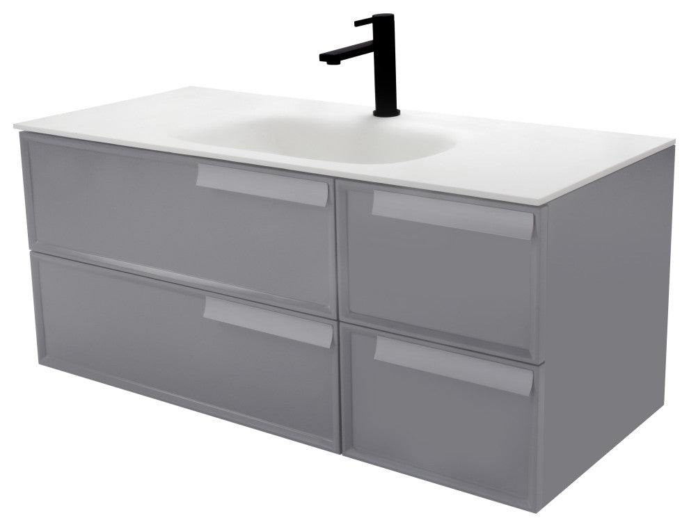 Aquamoon Garda 40" Bathroom Vanity Cabinet, Gray