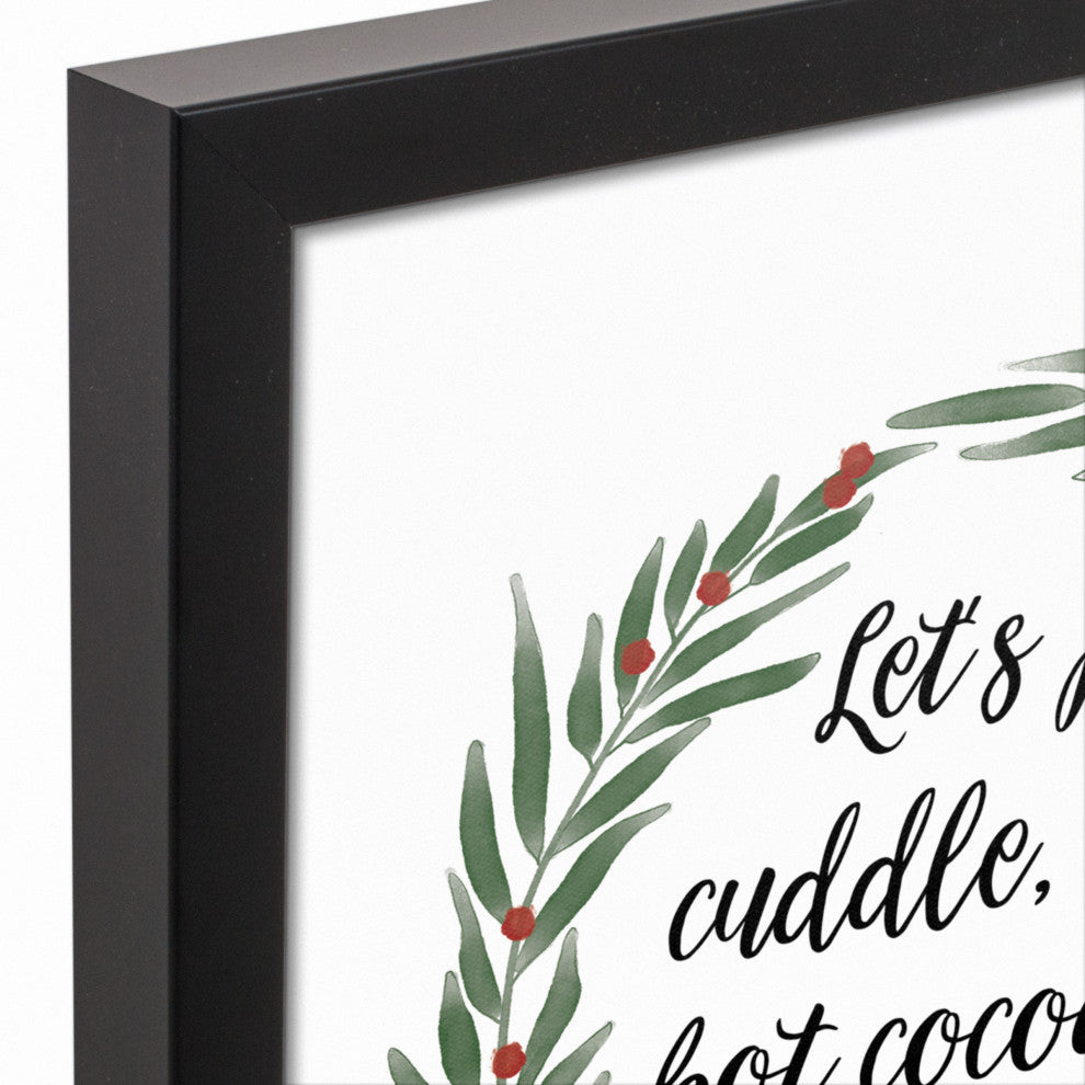 Cuddle and Drink Cocoa 11x14 Black Framed Canvas