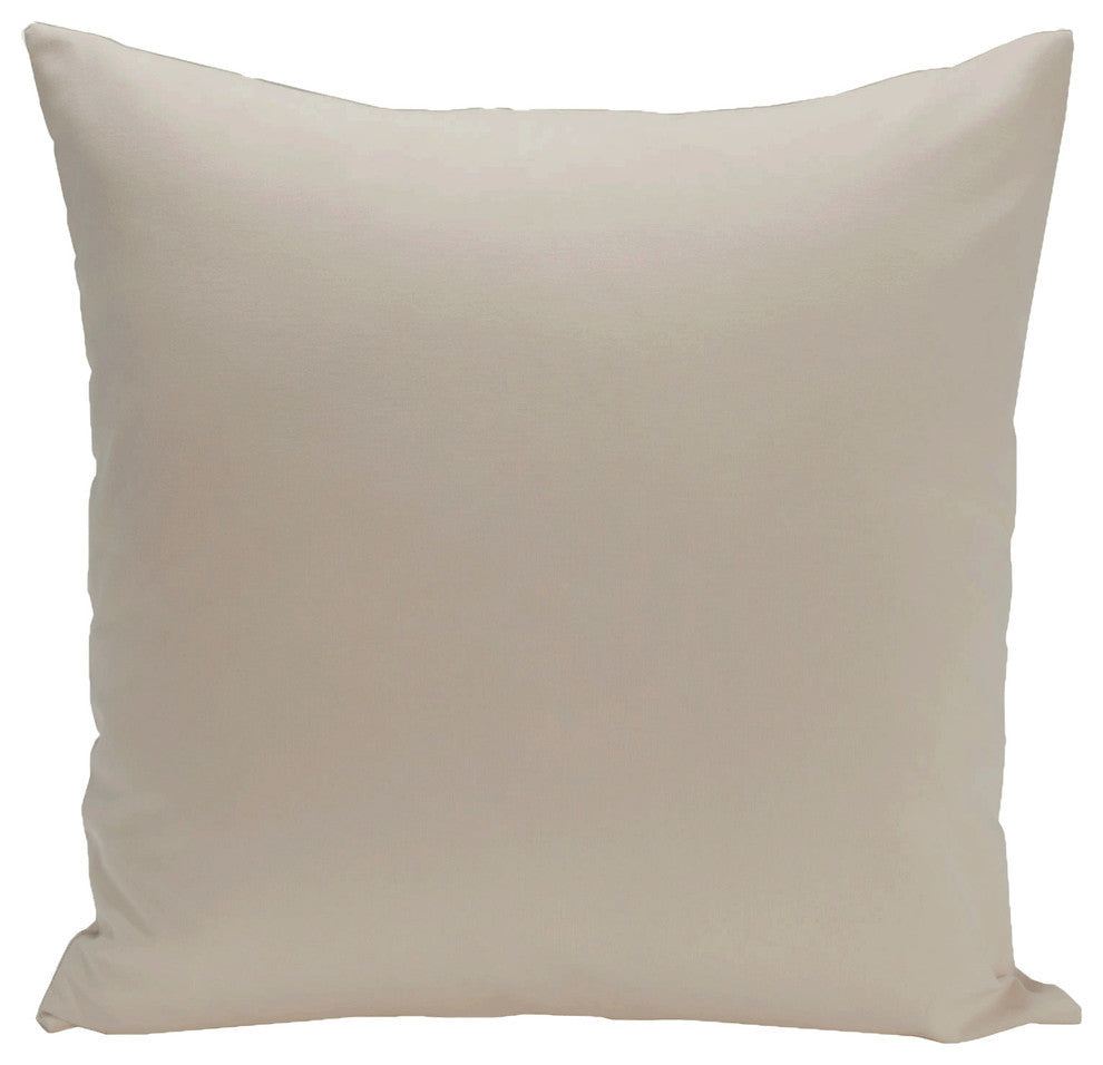 Solid Color Decorative Pillow, Oatmeal, 18"x18"