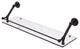 Prestige Skyline 30" Floating Glass Shelf with Gallery Rail, Venetian Bronze