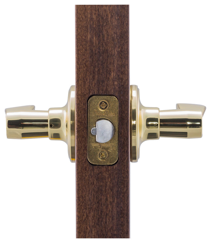 Passage Lever, Polished Brass