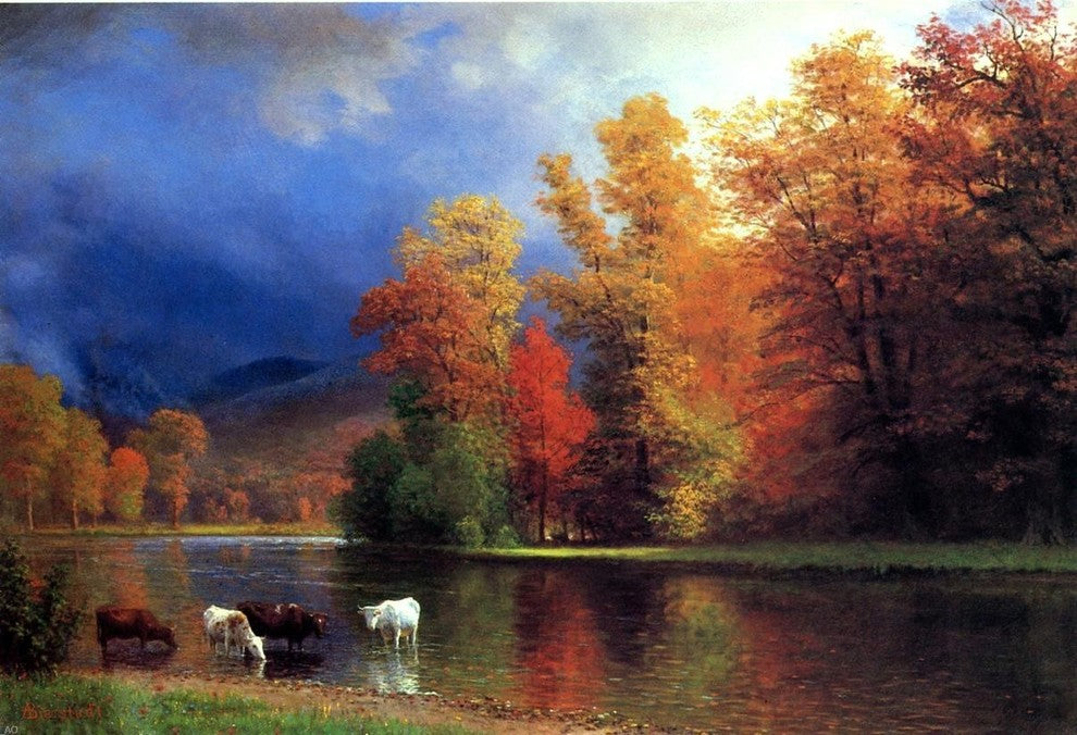 Albert Bierstadt On the Saco, 18"x27" Wall Decal Print
