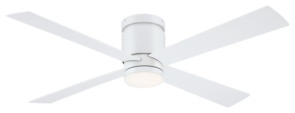 Kwartet 52" Indoor/Outdoor Ceiling Fan With LED Light Matte White