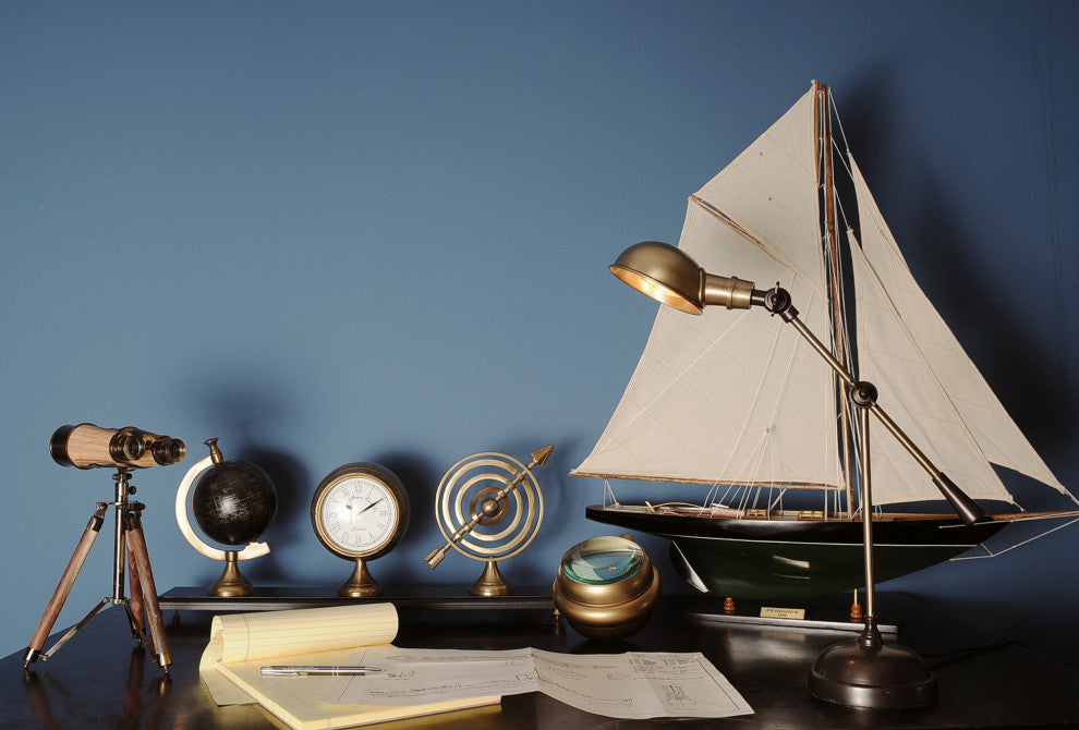 Wood/Brass Binocular On Stand