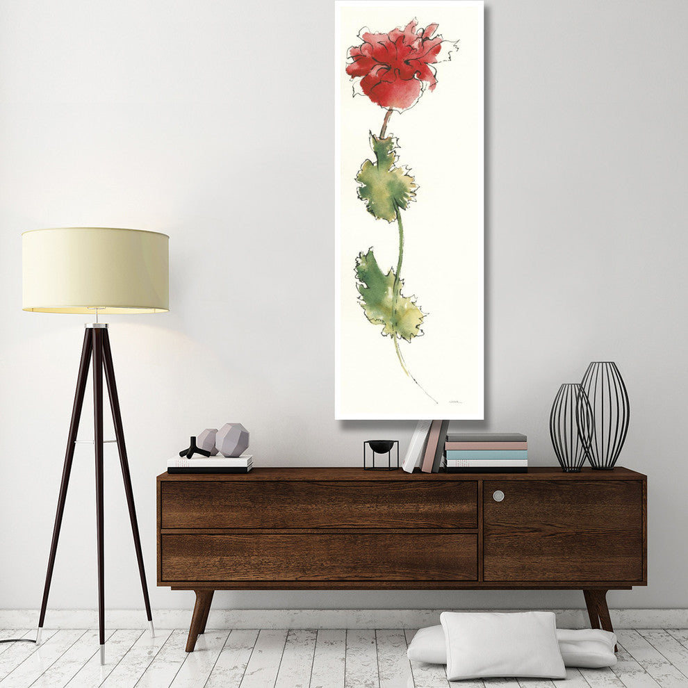 "Peony Form Poppies I" Digital Paper Print by Shirley Novak, 26"x74"