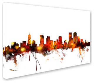 'Denver, Colorado Skyline' Canvas Art by Michael Tompsett