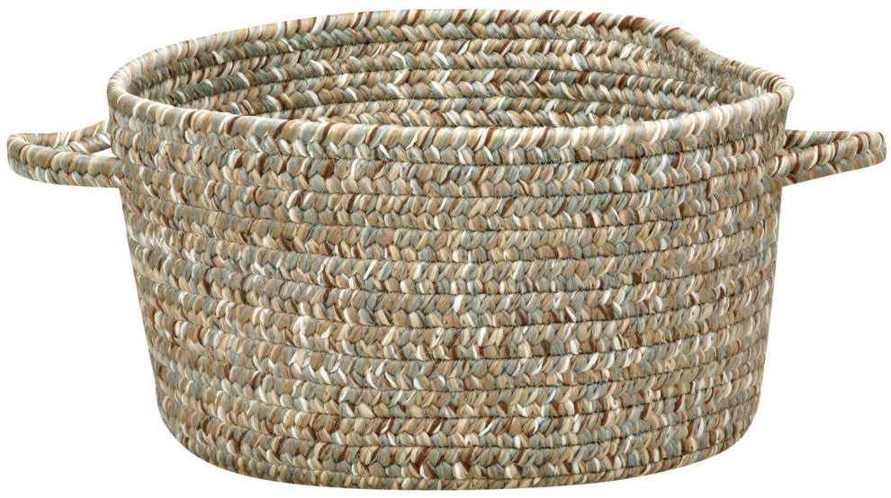 Sea Pottery Braided Basket, Caribbean, 20"x20"x12"