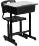 Adjustable Height Student Desk And Chair With Black Pedestal Frame