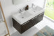 Vista 48" Gray Oak Wall Hung Double Sink Modern Bathroom Vanity, FFT1040CH