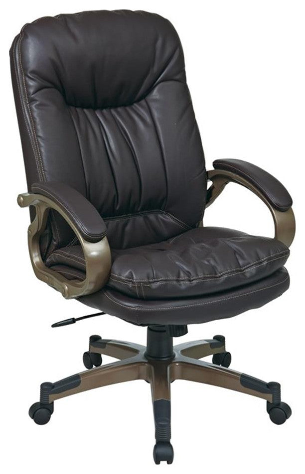 Executive Bonded Leather Office Chair in Espresso