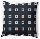 18x18" Li'l Boxes Nautical Decorative Indoor Pillow, Shark Blue