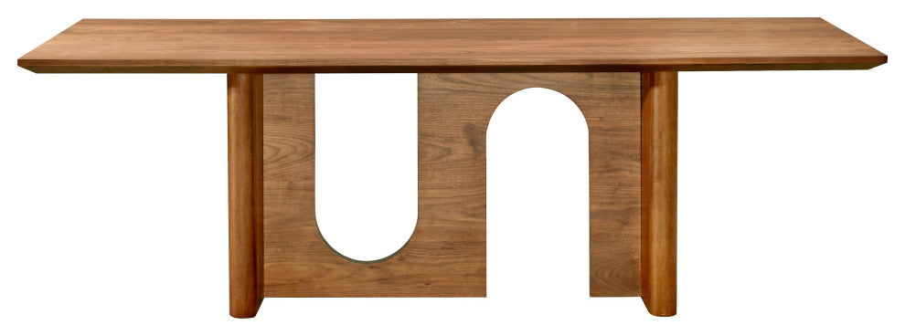Satra Walnut Rectangular Dining Table - Walnut