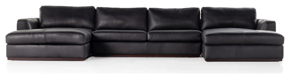 Colt 3pc U Sectional-Heirloom Black