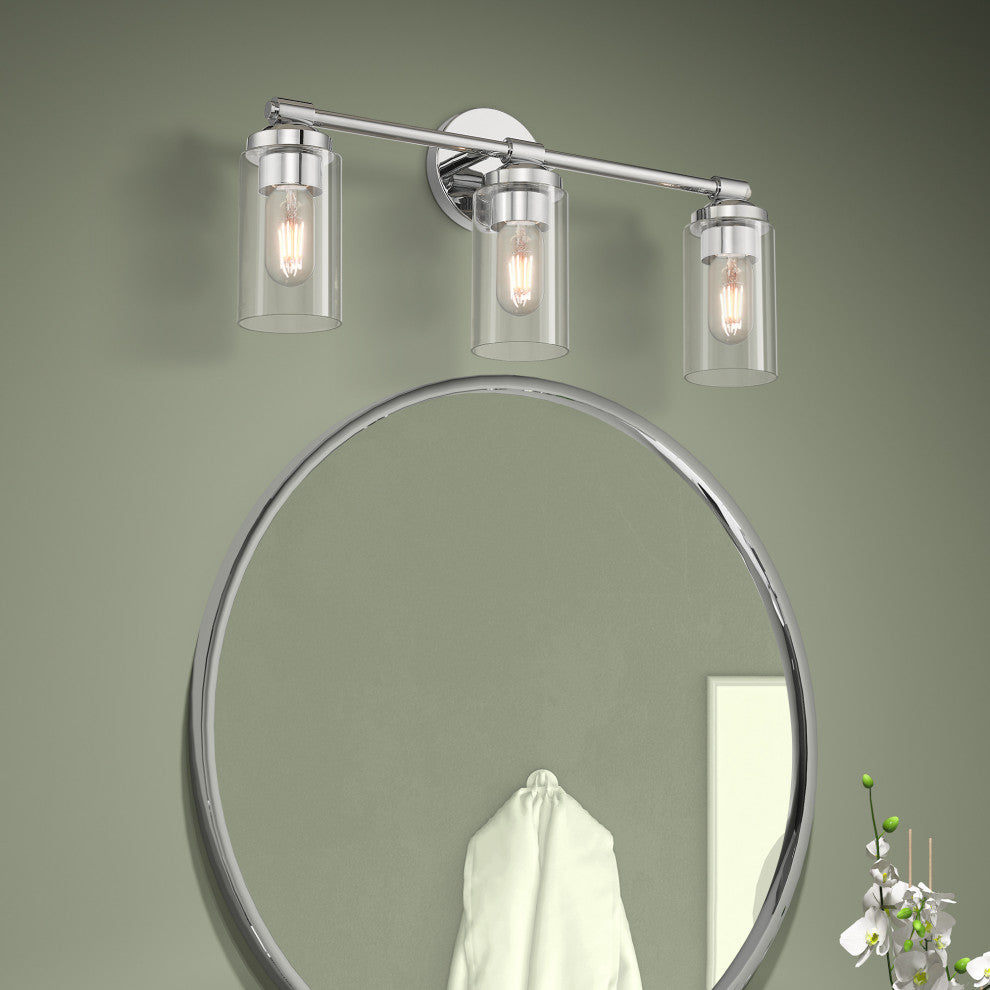 Whittier 3-Light Polished Chrome Vanity Sconce