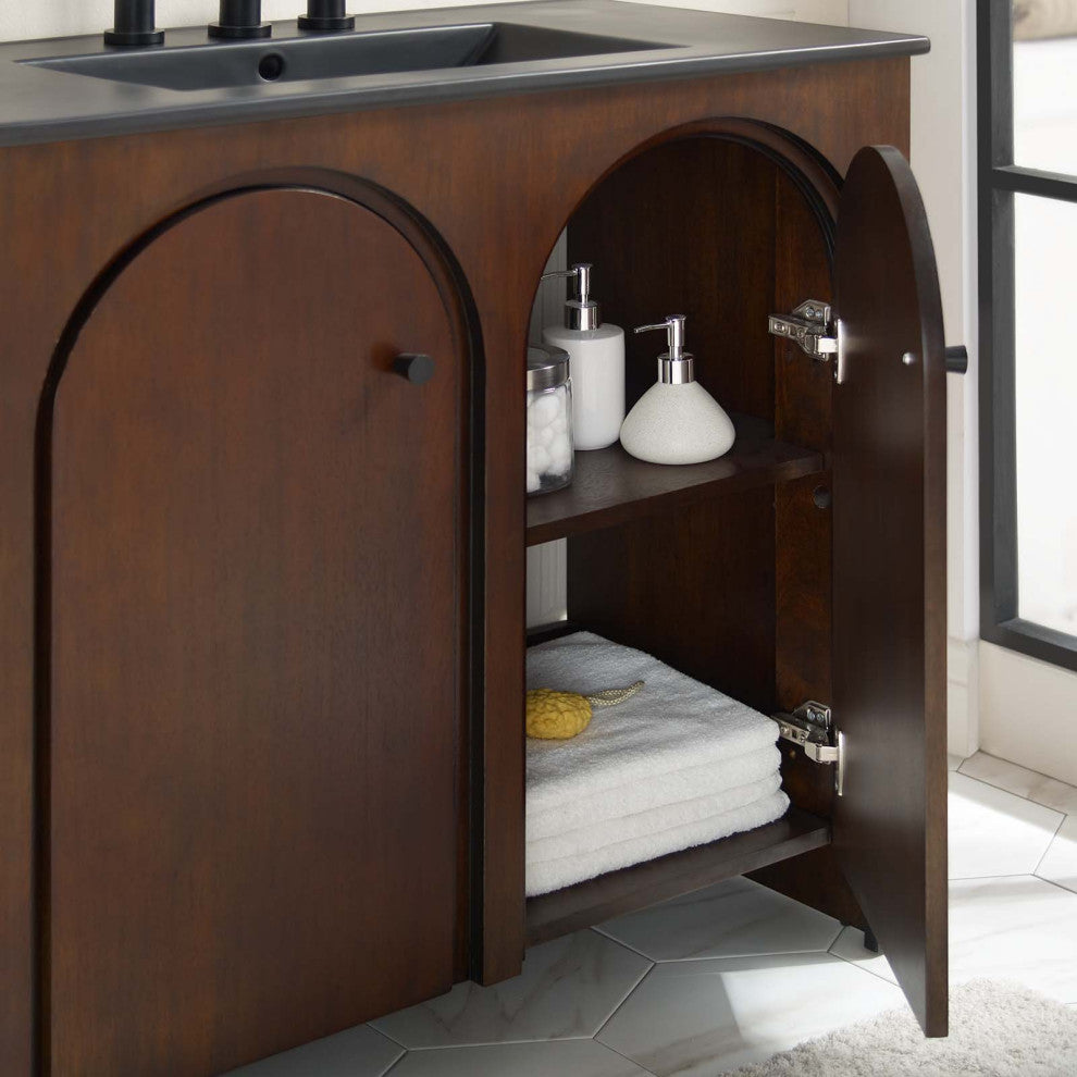 Appia 36" Bathroom Vanity - Walnut Black