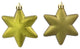 Matte and Shiny Star Shatterproof Christmas Ornaments, Set of 36, Olive Green